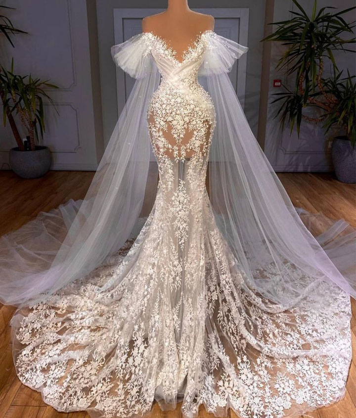 لباس عروس توری