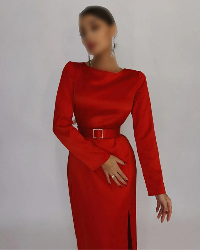 لباس ساده مجلسی زنانه قرمز