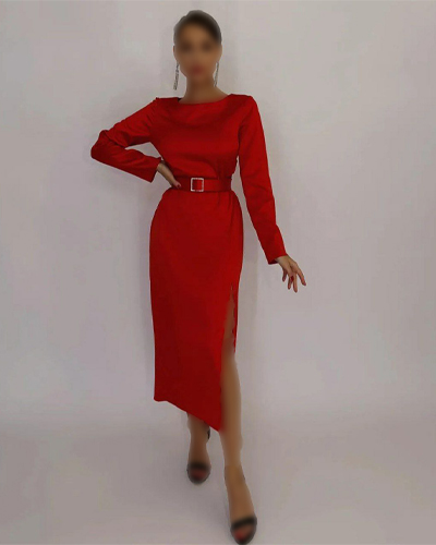 لباس ساده مجلسی زنانه قرمز