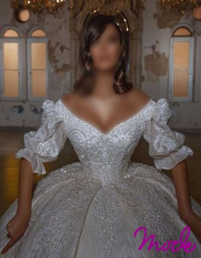 لباس عروس دانتل کار شده