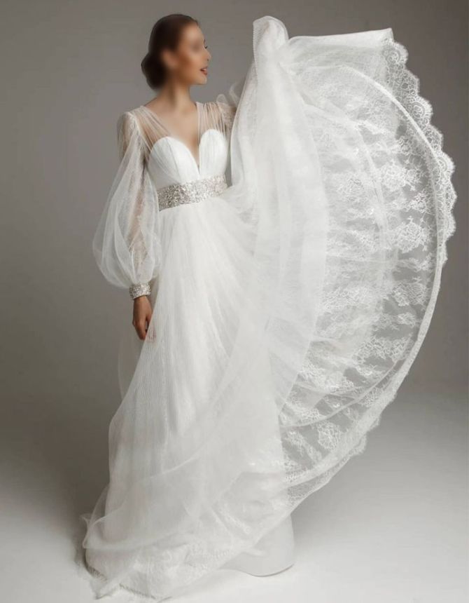 لباس عروس آستین پفی