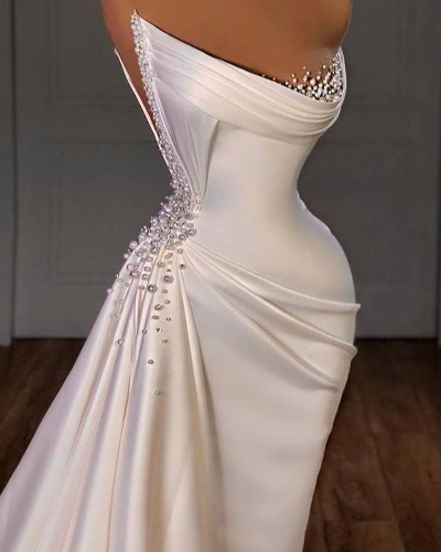 لباس مدل ماهی عروس مروارید دوزی