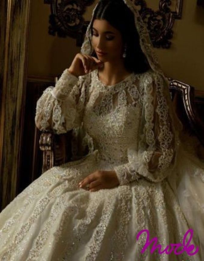 لباس عروس عربی پوشیده