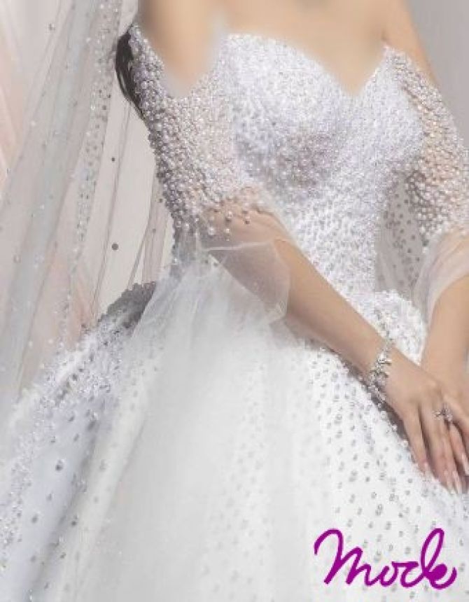 لباس عروس عربی مروارید دوزی شده